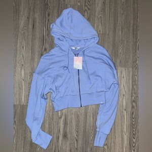 JoyLab Sky Blue Cropped Hoodie
